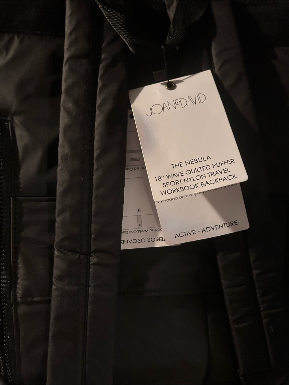 Joan & David Nebula Tubular Travel Backpack NWT - Picture 5 of 6